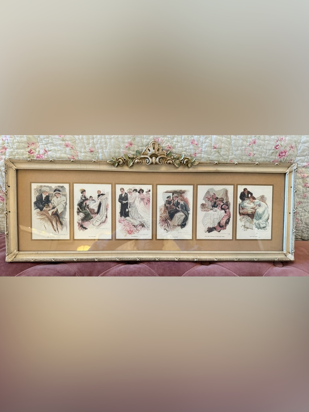 Six Stages Of Love Framed Prints Victorian Romance Wedding Scenes